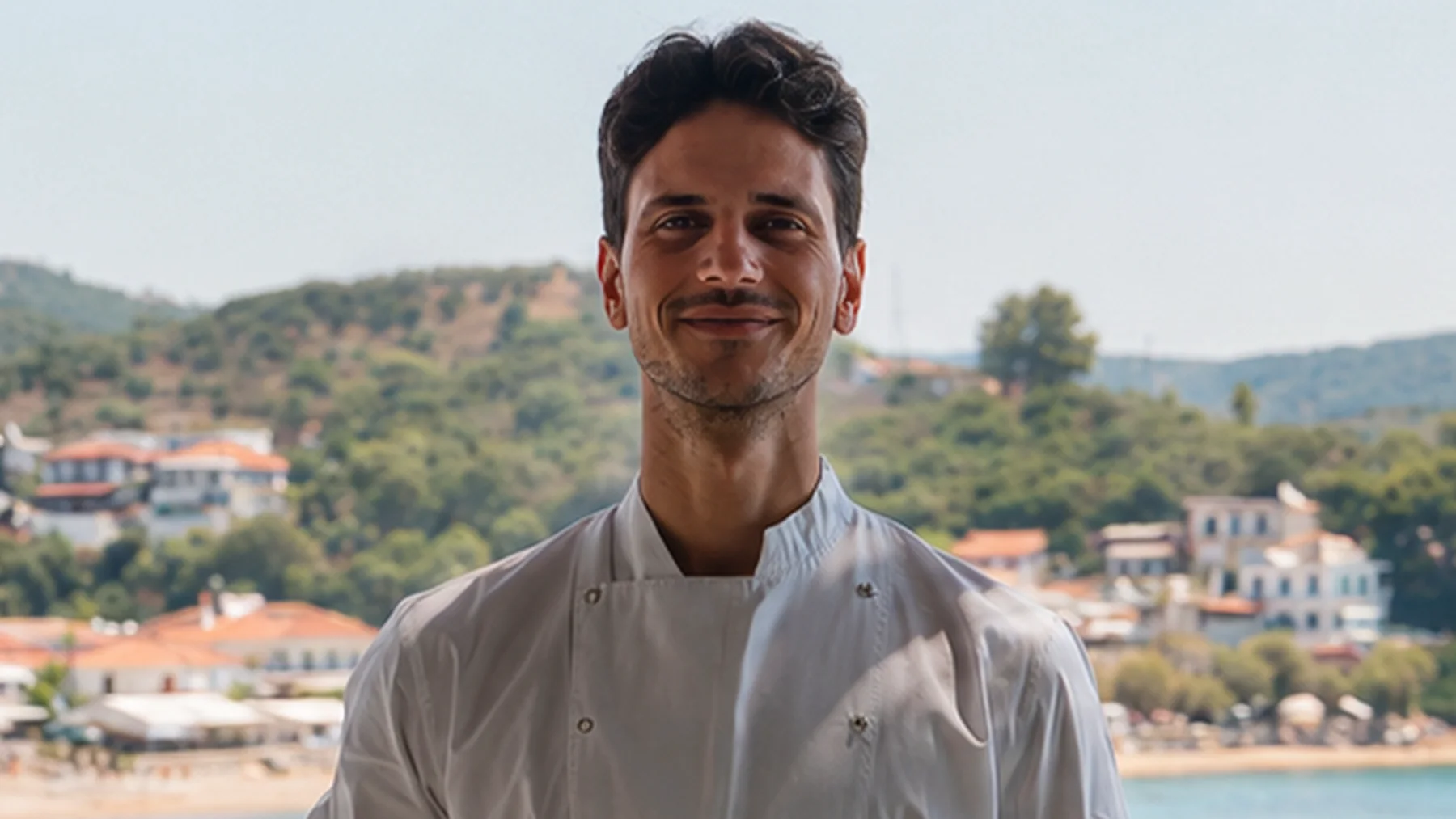 Portrait of Nikos Tsonis by the sea